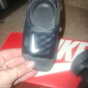 Nike Kids Black Slide Sandals